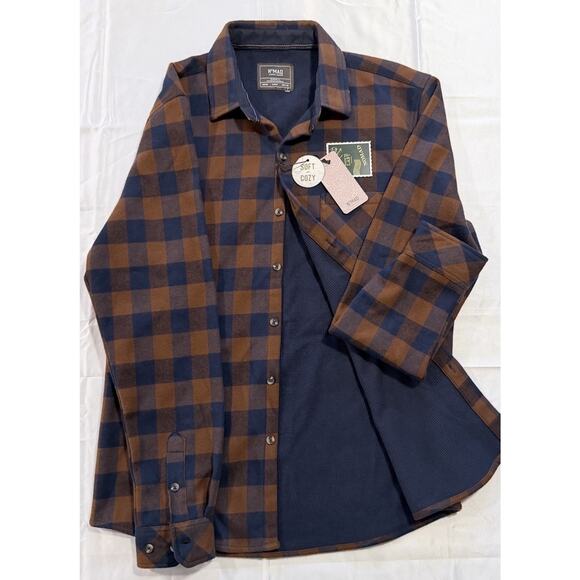 Nomad Other - Nomad Thermal Lined Flannel Shirt - In Orange/Blue - Mens Size Medium - NWT